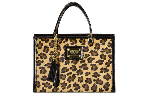 NEW ARRIVAL - Statement Rectangular Brown Leopard Tote