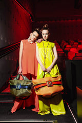 NEW ARRIVAL - Elongated Soft Celeste Keepall Bag Orange