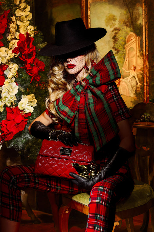 NEW ARRIVAL - Bloody Mary Red Gold Face Flap Chain Bag