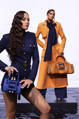 NEW ARRIVAL - Mini Celeste Shopper Bag Royal Blue Python