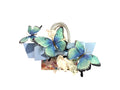 NEW ARRIVAL - BOWbastic Turquoise Butterfly MINI Maximalist Shopper Floral Mist