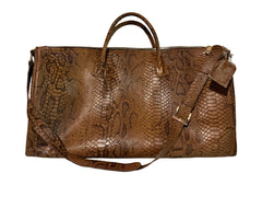 NEW ARRIVAL - Brown Python Allkeeper Elegant Globetrotter Travel Bag