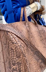 NEW ARRIVAL - Brown Python Allkeeper Elegant Globetrotter Travel Bag