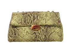 NEW ARRIVAL - Flap Chain Bag Pistachio Python