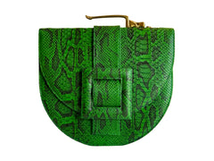NEW ARRIVAL - Green Python Oscar Celeste Horse Bag