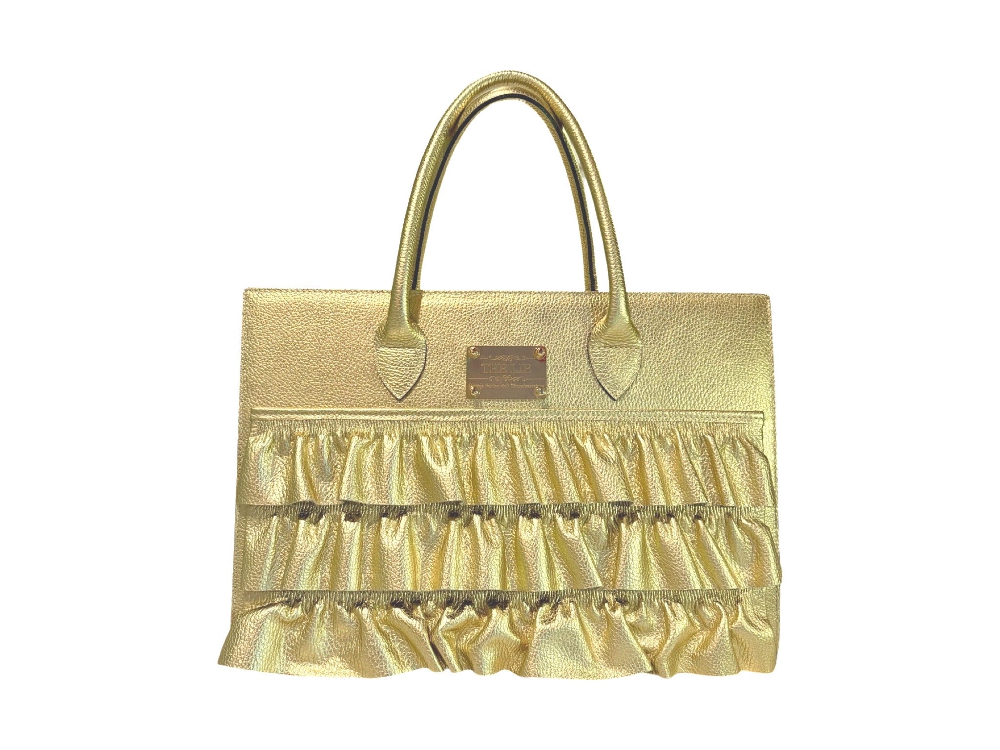 NEW ARRIVAL - Basic Ruffle Shopper GOLD