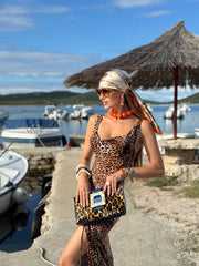 NEW ARRIVAL - Sicily Pouch Leopard Blues