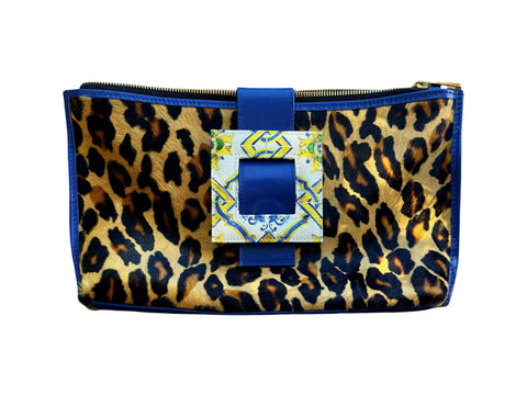 NEW ARRIVAL - Sicily Pouch Leopard Blues