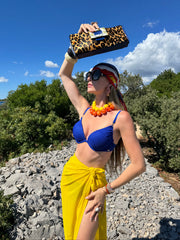 NEW ARRIVAL - Sicily Pouch Leopard Blues