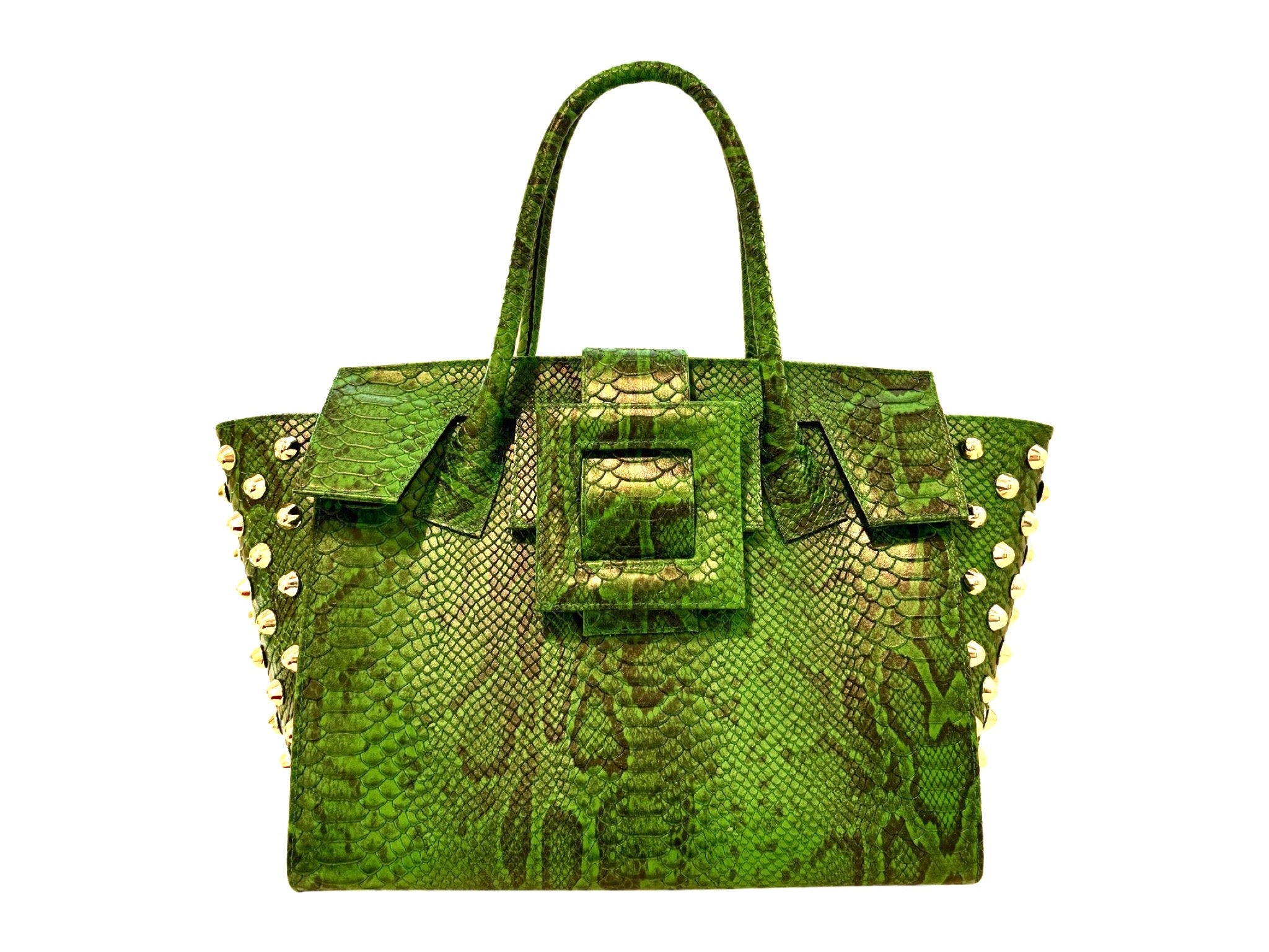 NEW ARRIVAL - Green Python Celeste Bat Bag
