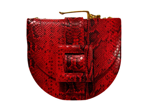 NEW ARRIVAL - Red Python Oscar Celeste Horse Bag