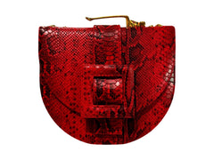 NEW ARRIVAL - Red Python Oscar Celeste Horse Bag