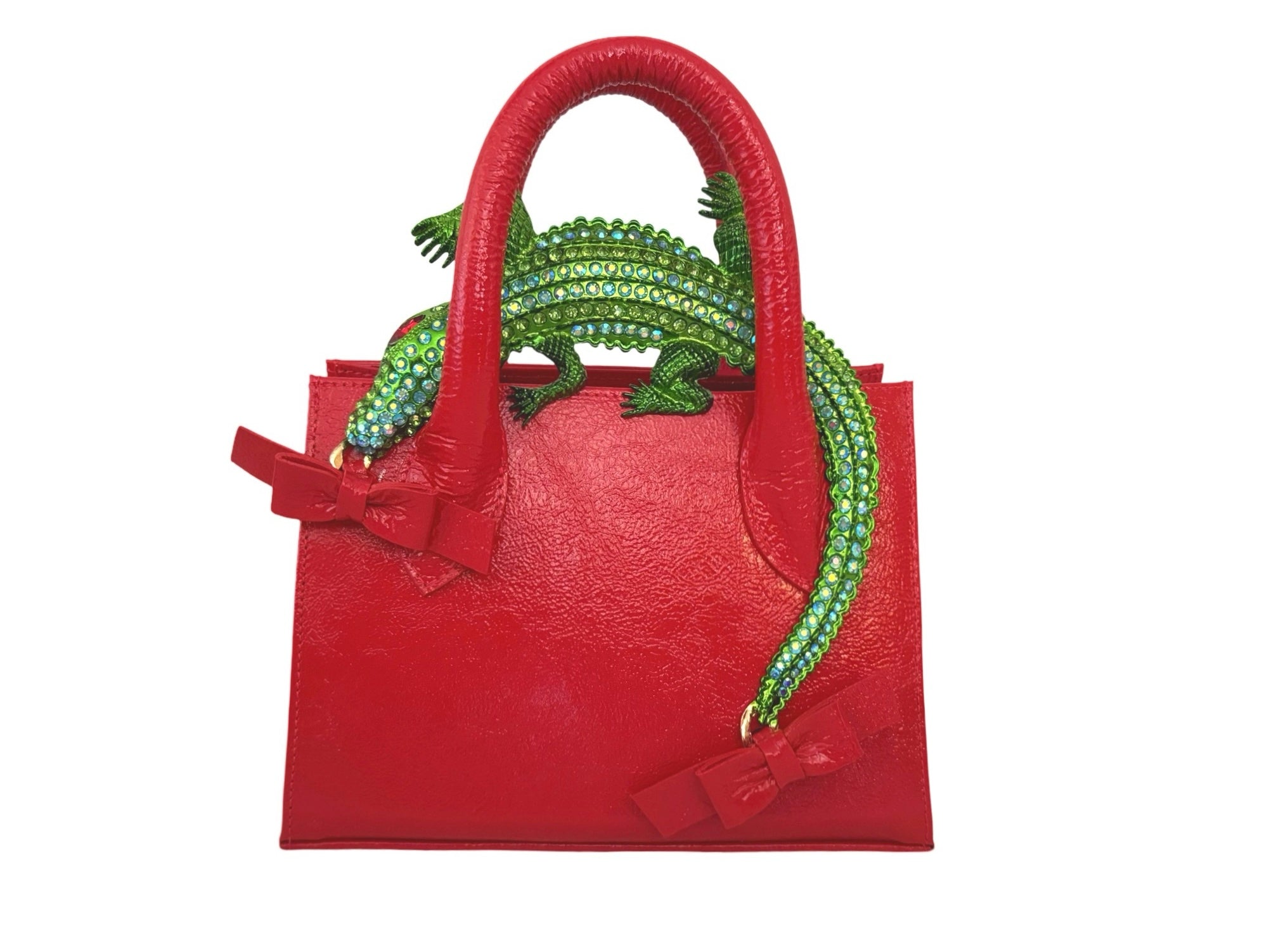NEW ARRIVAL - Crocodile MINI Basic Maximalist Shopper Bloody Mary