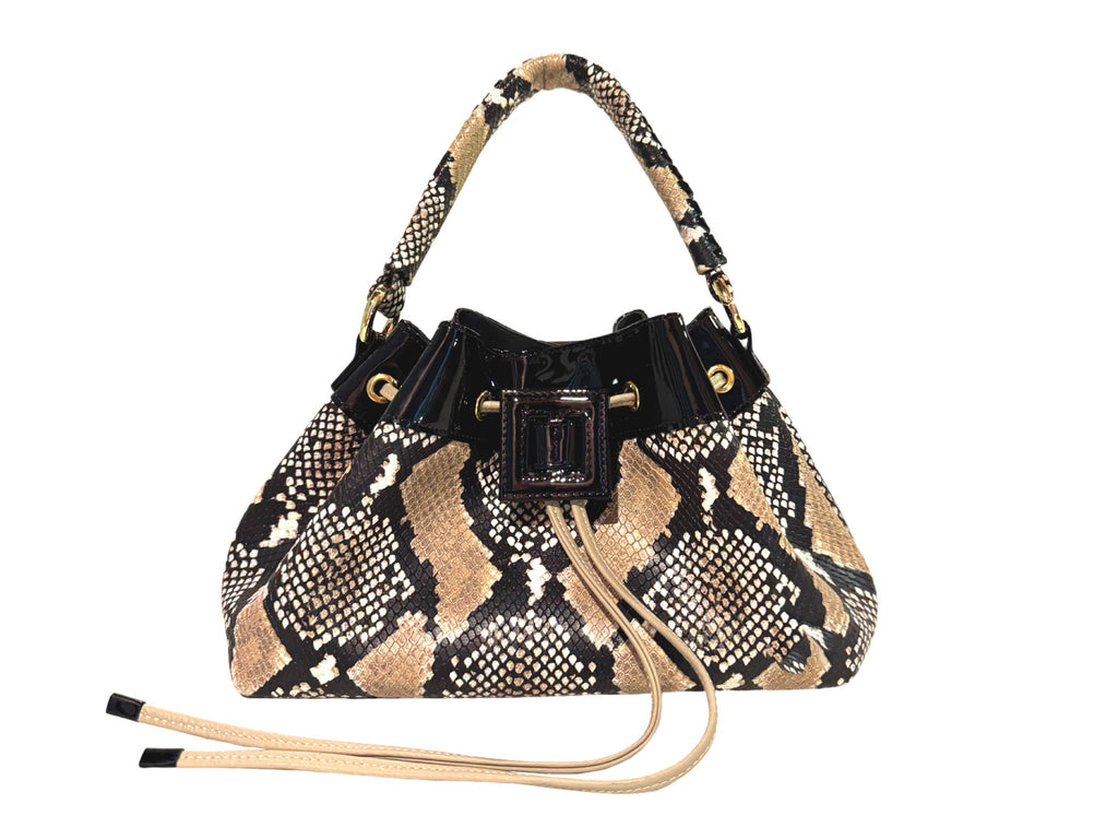 NEW ARRIVAL - Celeste Bucket Bag Snake Mist