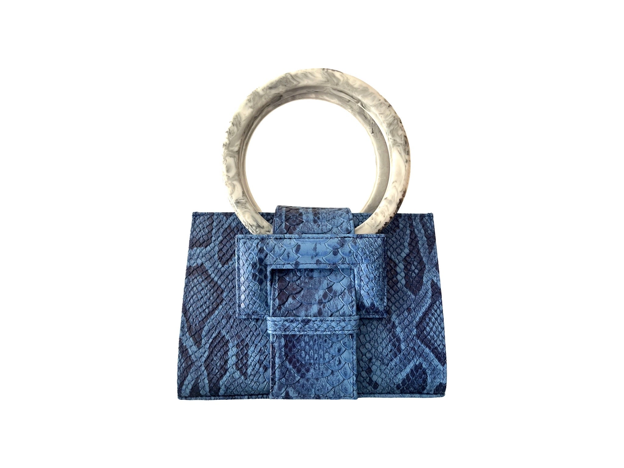 NEW ARRIVAL - Mini Aurelia Shopper Bag Blue Python