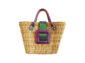 NEW ARRIVAL - Summer Beauty Metallic Purple Celeste Straw Bag