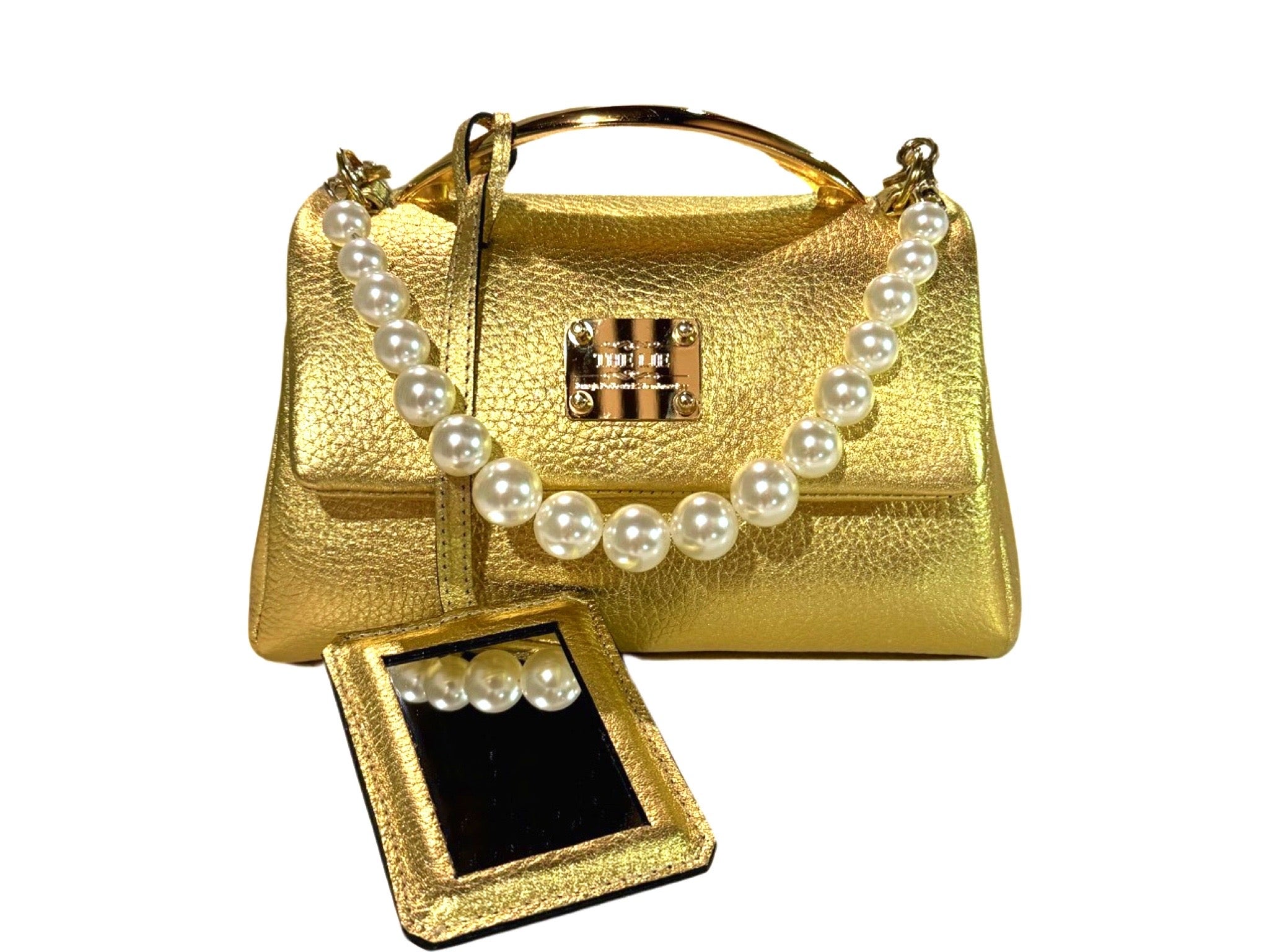 NEW ARRIVAL - Golden Pearl Celeste Flap Bag