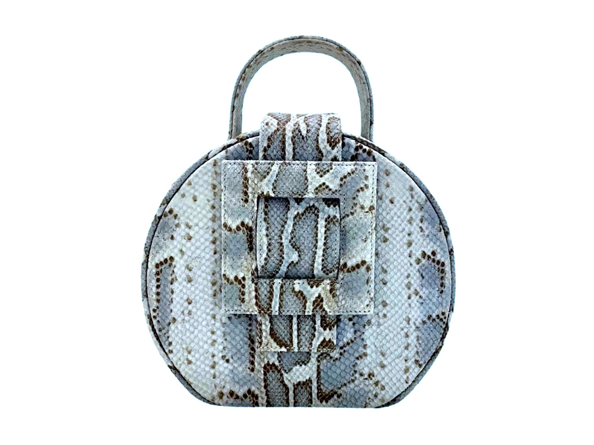 NEW ARRIVAL - Blue  Python Celeste Round & Round Bag