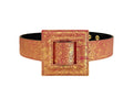 NEW ARRIVAL - Celeste Small Elegant  Pink Metallic Ostrich Belt