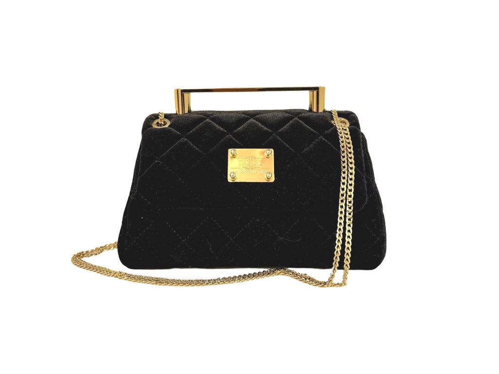 NEW ARRIVAL - Black Velvet Eve Flap Bag
