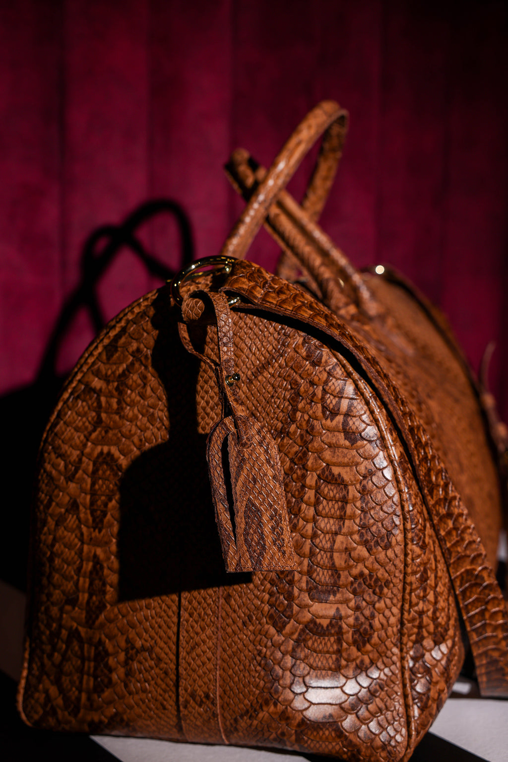NEW ARRIVAL - Brown Python Allkeeper Elegant Globetrotter Travel Bag
