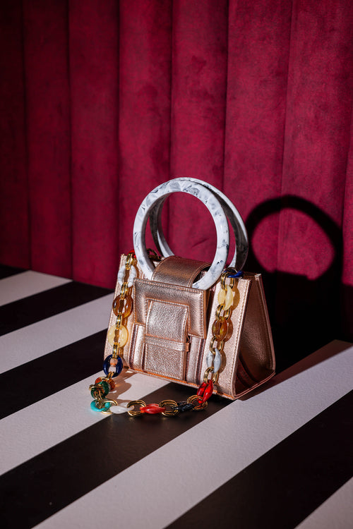 NEW ARRIVAL - Mini Aurelia Shopper Bag Champagne Gold