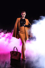 NEW ARRIVAL - Bronze Croc Celeste Bat Bag