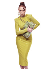 NEW ARRIVAL - Flap Chain Bag Pistachio Python