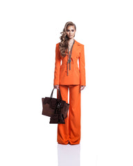 NEW ARRIVAL - Bronze Croc Celeste Bat Bag