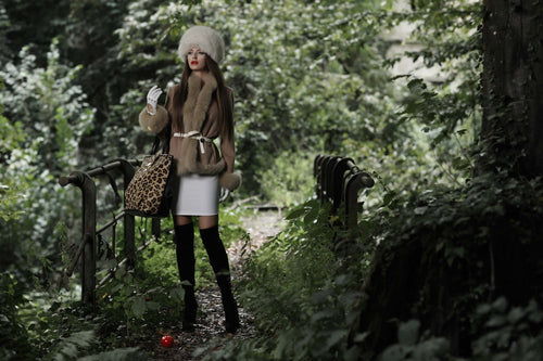 NEW ARRIVAL - Enormous Statement Tote Brown Leopard