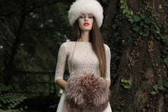 NEW ARRIVAL - Luxurious Pink Racoon Hand Muff