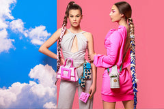 NEW ARRIVAL - MINI Celeste Leather Buckle Bag Neon Pink