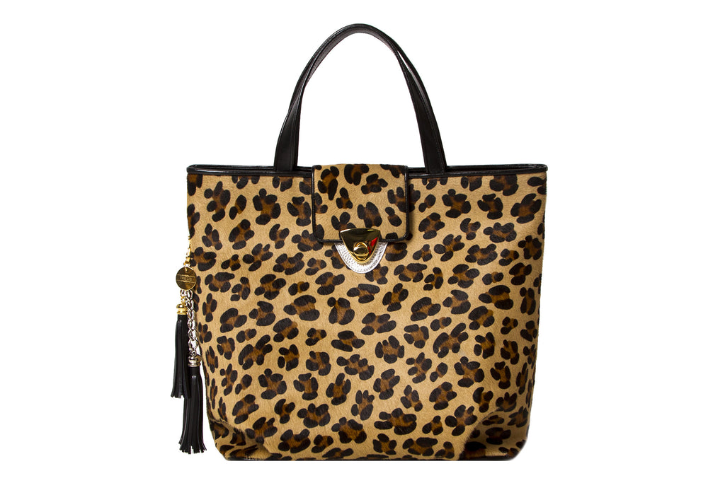 NEW ARRIVAL - Enormous Statement Tote Brown Leopard