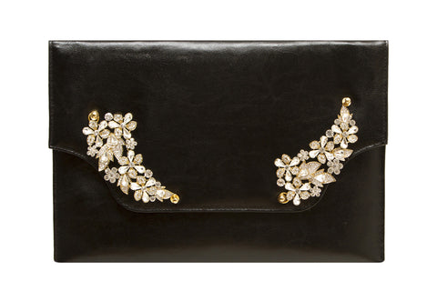 NEW ARRIVAL - Lux Black Love Letter Christmas Clutch