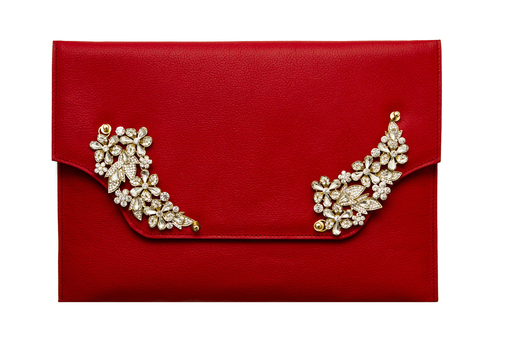 NEW ARRIVAL - Lux Red Love Letter Christmas Clutch
