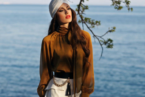 Classic Black Gold Tassel & Chain Waist Belt