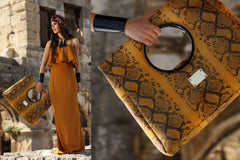 Statement Bag Fashionista Mustard Python