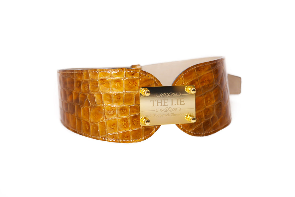 Golden Croco Masterpiece Heart Belt