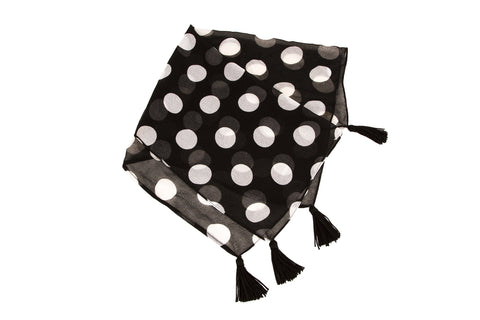 NEW ARRIVAL - Scarf Up That Handbag Black & White Polka Dots