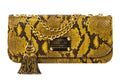 Small Shoulder & Cross Body Clutch Golden Diamond Python