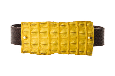 NEW ARRIVAL -  Alligator Mustard Exotic Waist Belt