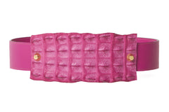 NEW ARRIVAL - Alligator Fuchsia Exotic Waist Belt