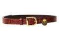 Cognac Brown Babydoll Croco Belt