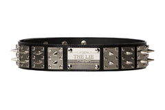 NEW ARRIVAL - Designer's Masterpiece Silver Studded Matte Black Waist Belt