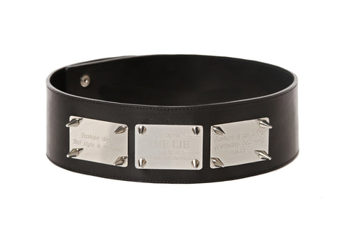 Matte Black Rock Star Wide Belt