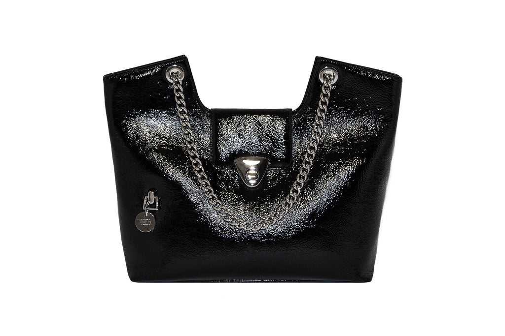 NEW ARRIVAL - Classic Beauty Black Patent Rock Chick
