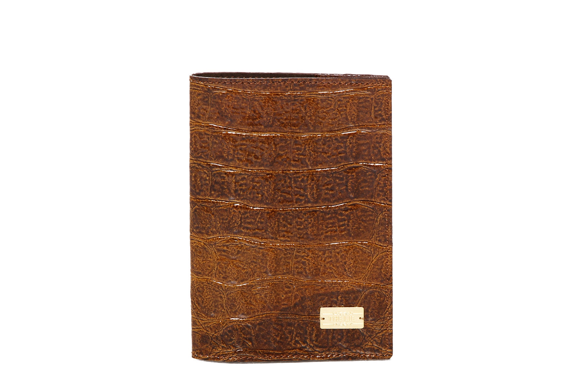 Golden Croco Passport Case