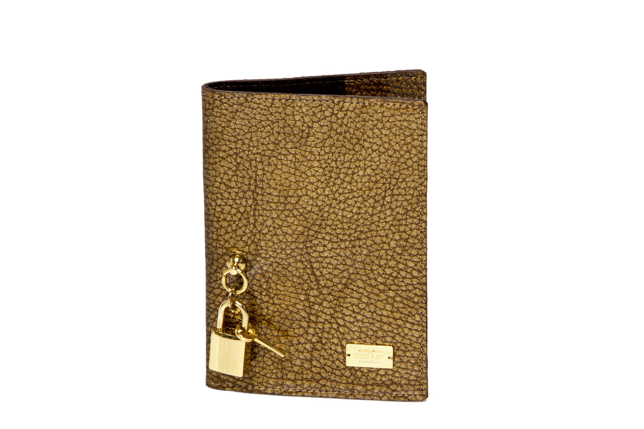 Bronze Olive Passport Case With Lock