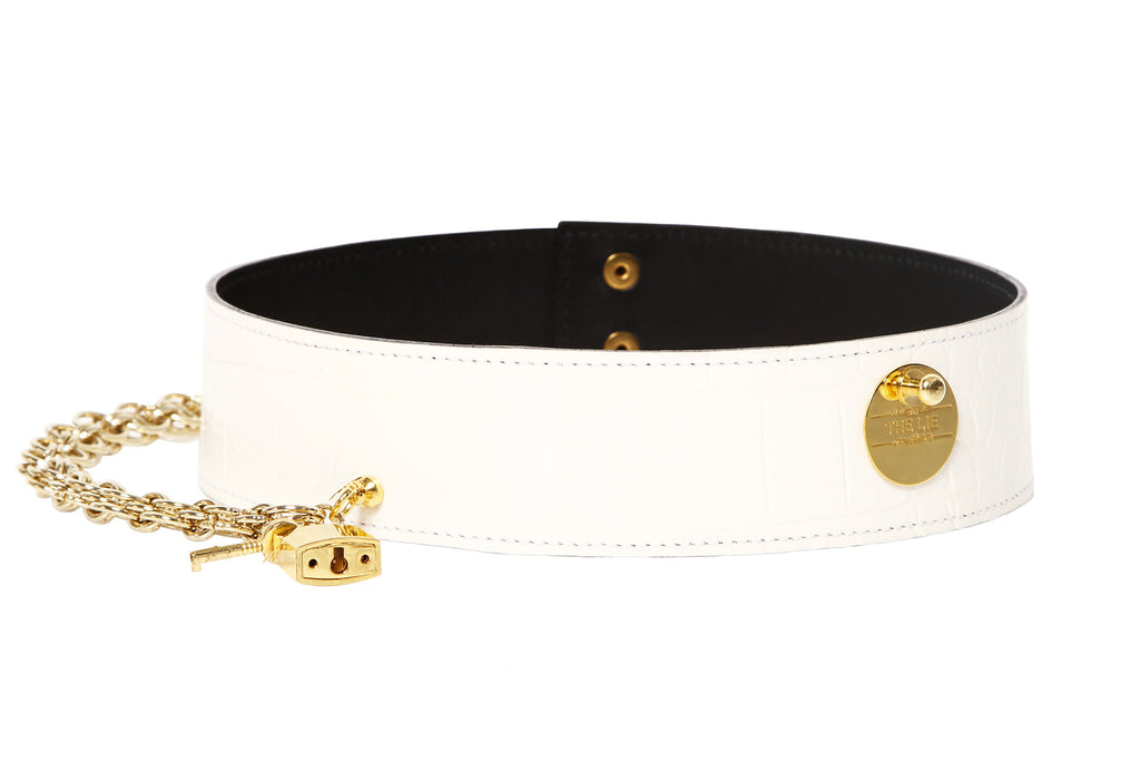 White Star Waist Belt With Chain