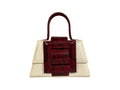 NEW ARRIVAL - SMALL Celeste Leather Buckle Bordeaux Python Touch